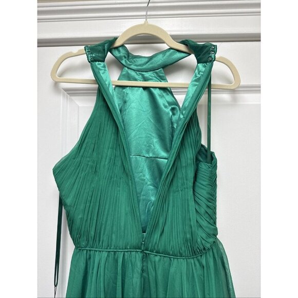 Mac Duggal Green Halter Neck Midi Dress - Picture 9 of 10